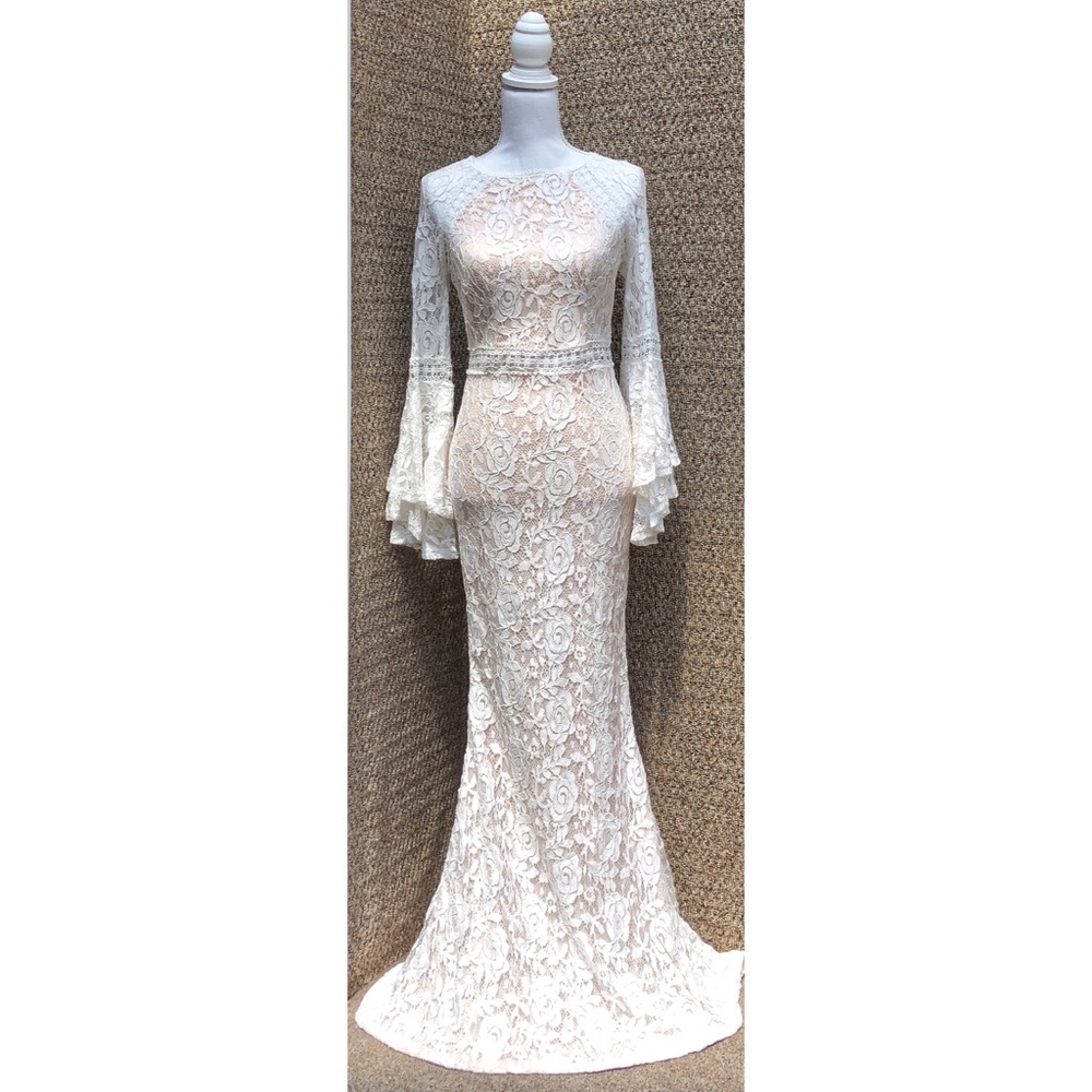 White Lace Formal Dress - Picture 4 of 8